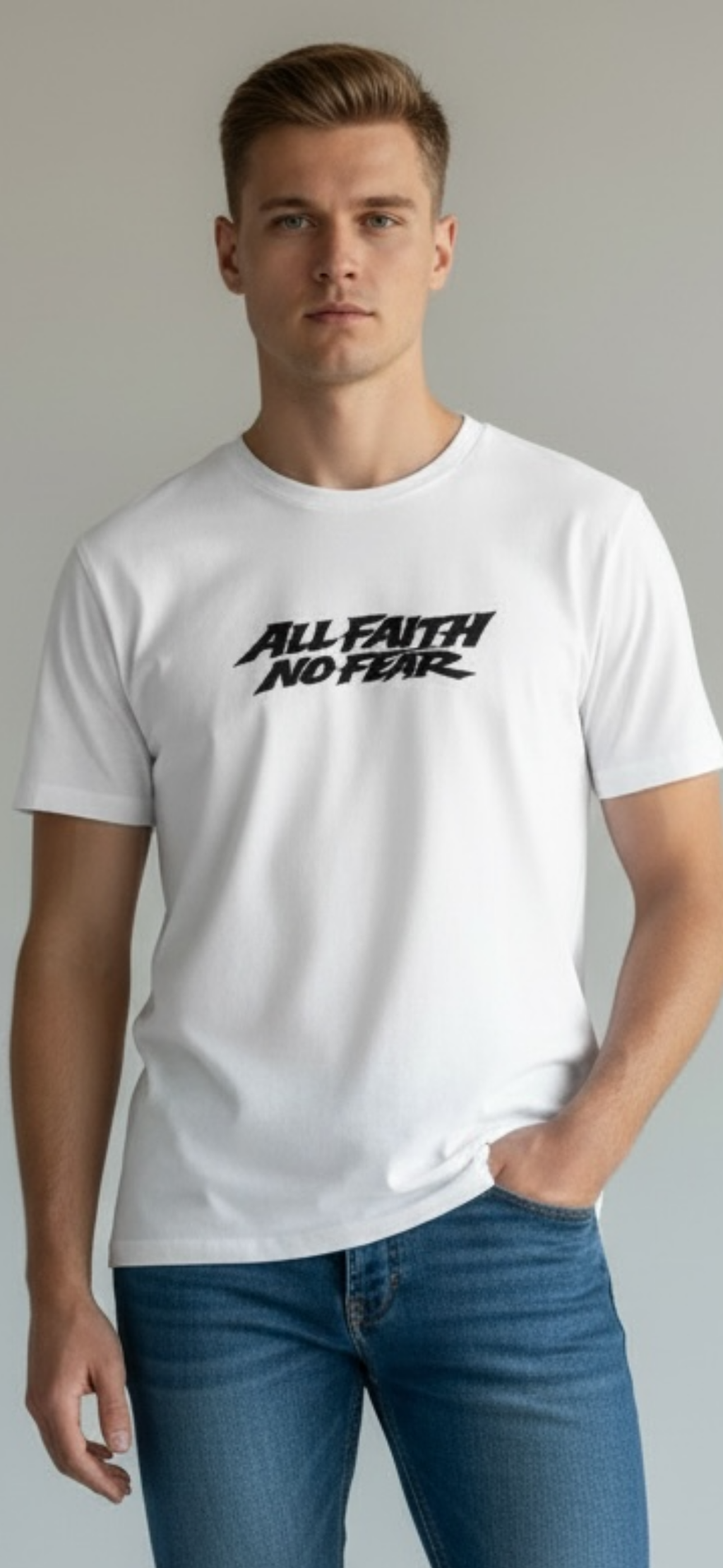 All Faith, No Fear- White - Comfort Fit