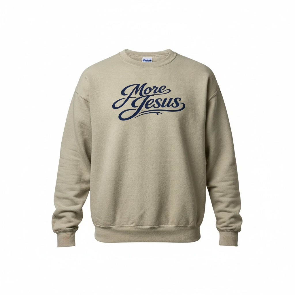 More Jesus Sweatshirt - Beige
