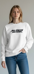 All Faith, No Fear - Sweatshirt - White