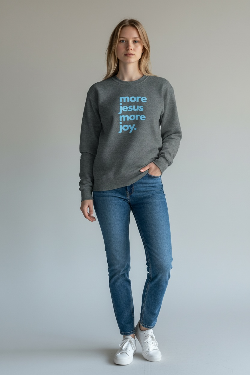 More Jesus More Joy - Sweatshirt - Dark Gray