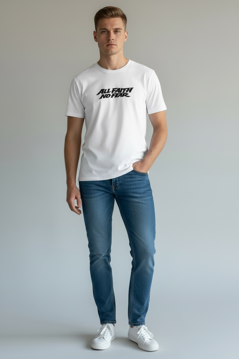 All Faith, No Fear- White - Comfort Fit