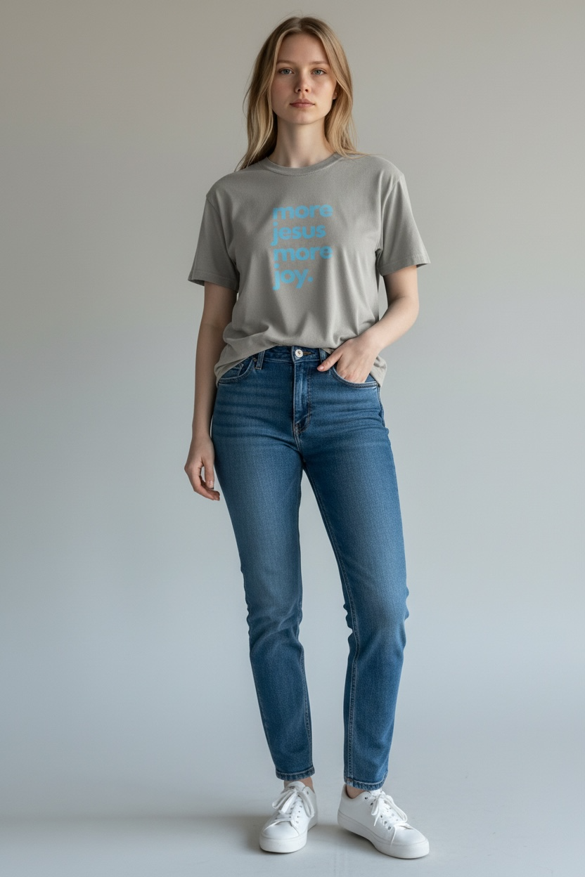 More Jesus More Joy- Gray - Comfort Fit