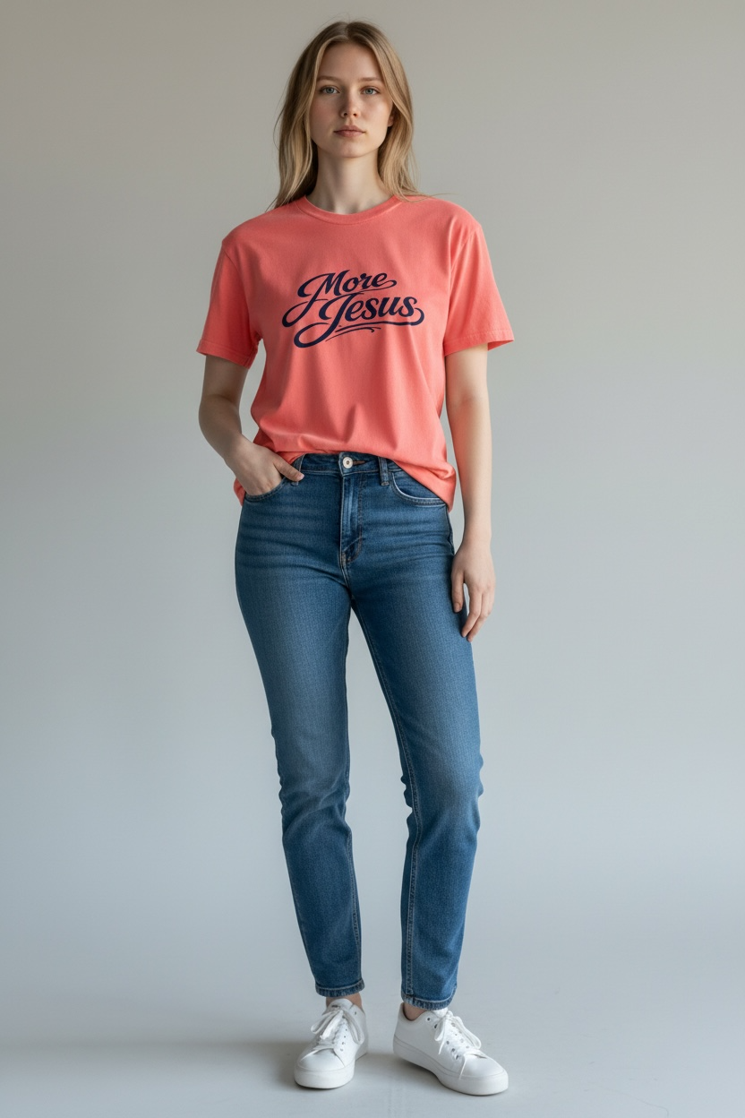 More Jesus T-Shirt - Salmon - Comfort Fit