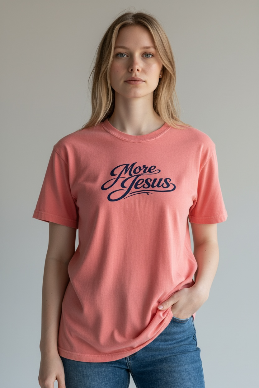 More Jesus T-Shirt - Salmon - Comfort Fit