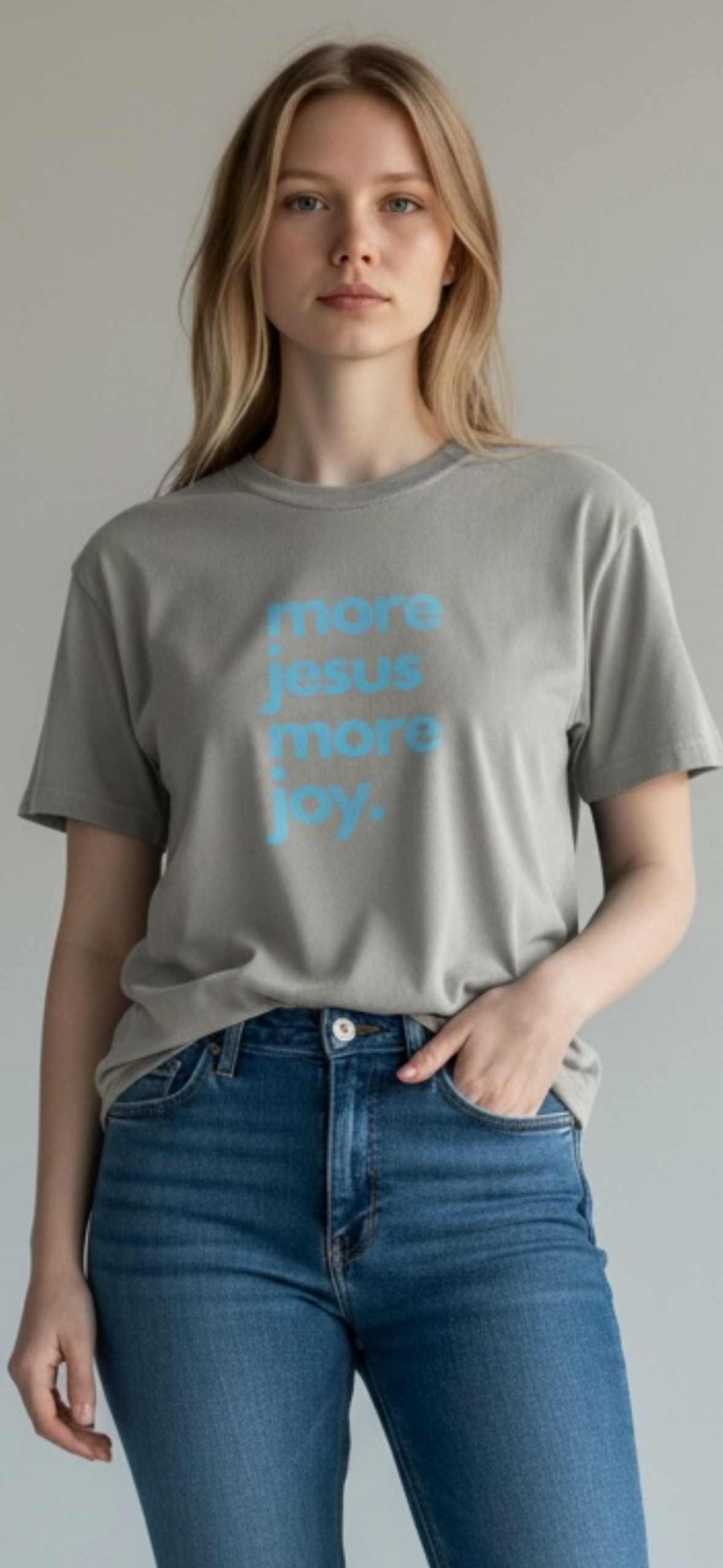 More Jesus More Joy- Gray - Comfort Fit